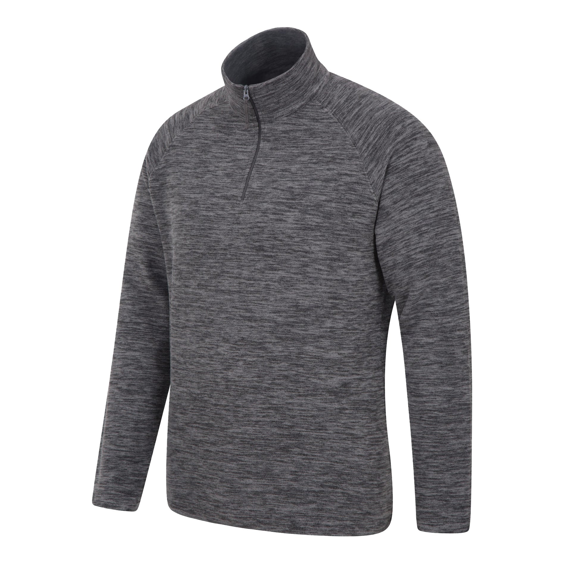 Black - Lifestyle - Mountain Warehouse Mens Snowdon Melange Fleece Top (Pack Of 2)