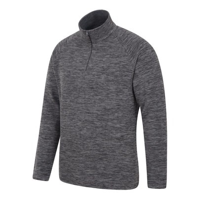 Black - Lifestyle - Mountain Warehouse Mens Snowdon Melange Fleece Top (Pack Of 2)
