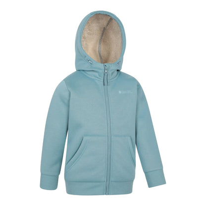 Teal - Lifestyle - Mountain Warehouse Childrens-Kids Alpine II Full Zip Hoodie