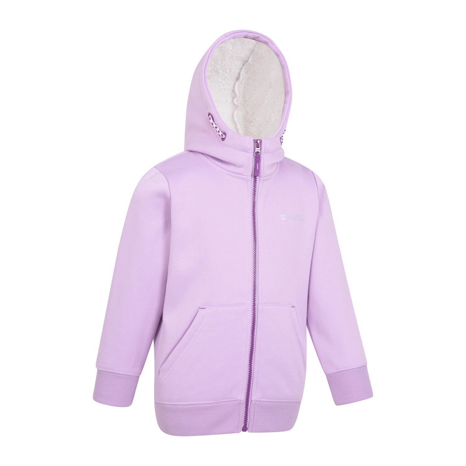 Purple - Side - Mountain Warehouse Childrens-Kids Alpine II Full Zip Hoodie