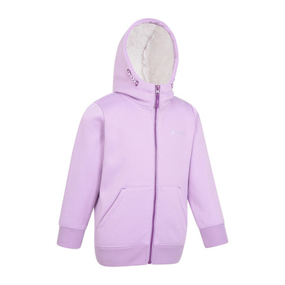 Purple - Side - Mountain Warehouse Childrens-Kids Alpine II Full Zip Hoodie