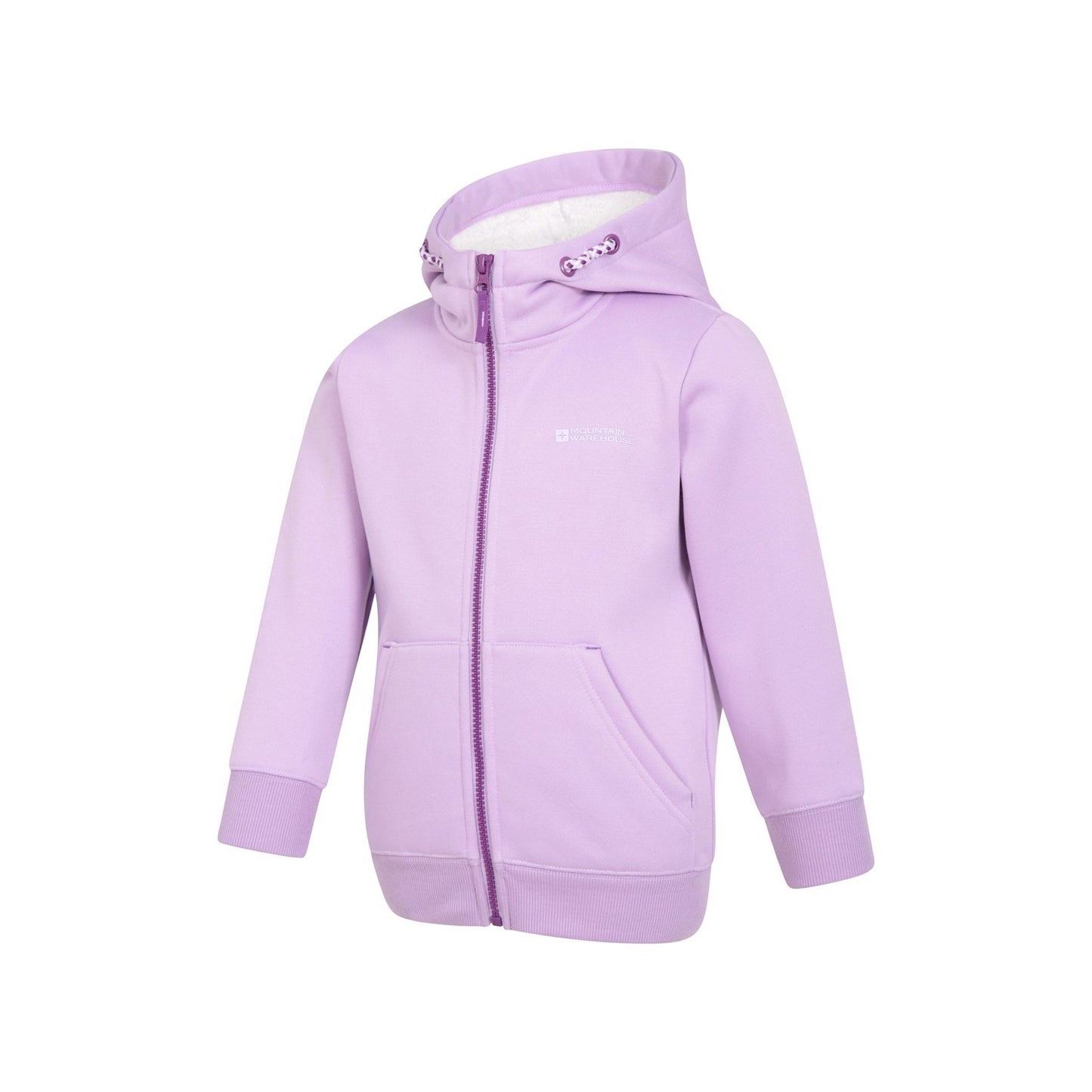 Purple - Lifestyle - Mountain Warehouse Childrens-Kids Alpine II Full Zip Hoodie