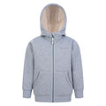 Light Grey - Front - Mountain Warehouse Childrens-Kids Alpine II Full Zip Hoodie
