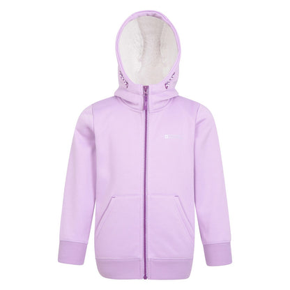Purple - Front - Mountain Warehouse Childrens-Kids Alpine II Full Zip Hoodie