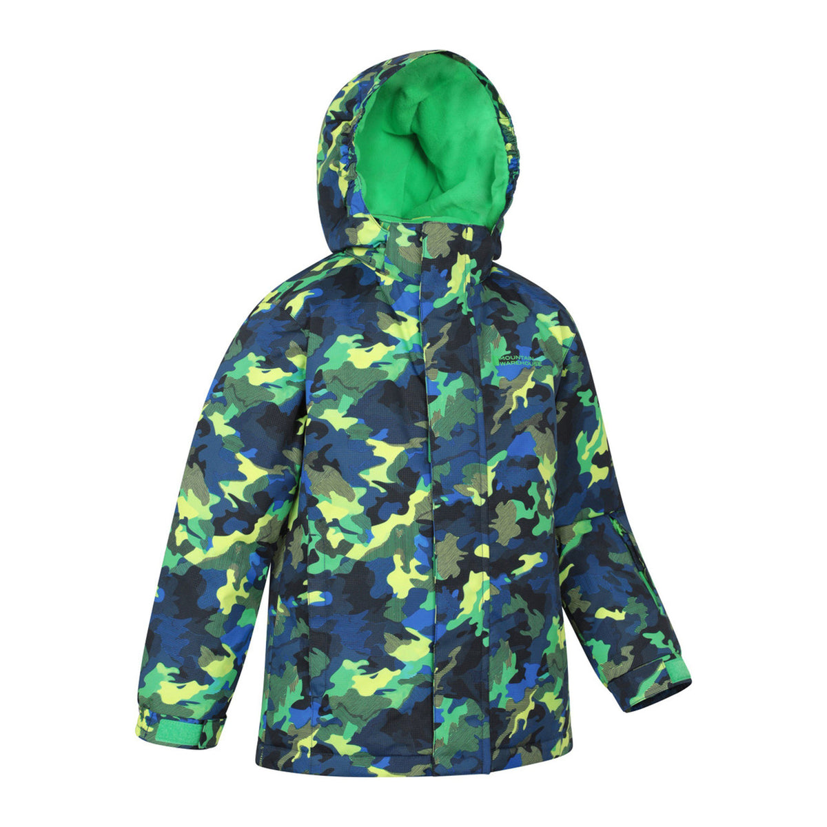 Bright Green - Back - Mountain Warehouse Childrens-Kids Mogal Geometric Ski Jacket