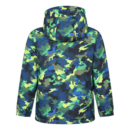 Bright Green - Side - Mountain Warehouse Childrens-Kids Mogal Geometric Ski Jacket