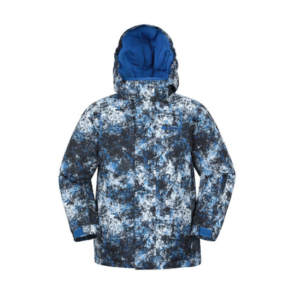 White - Front - Mountain Warehouse Childrens-Kids Mogal Geometric Ski Jacket