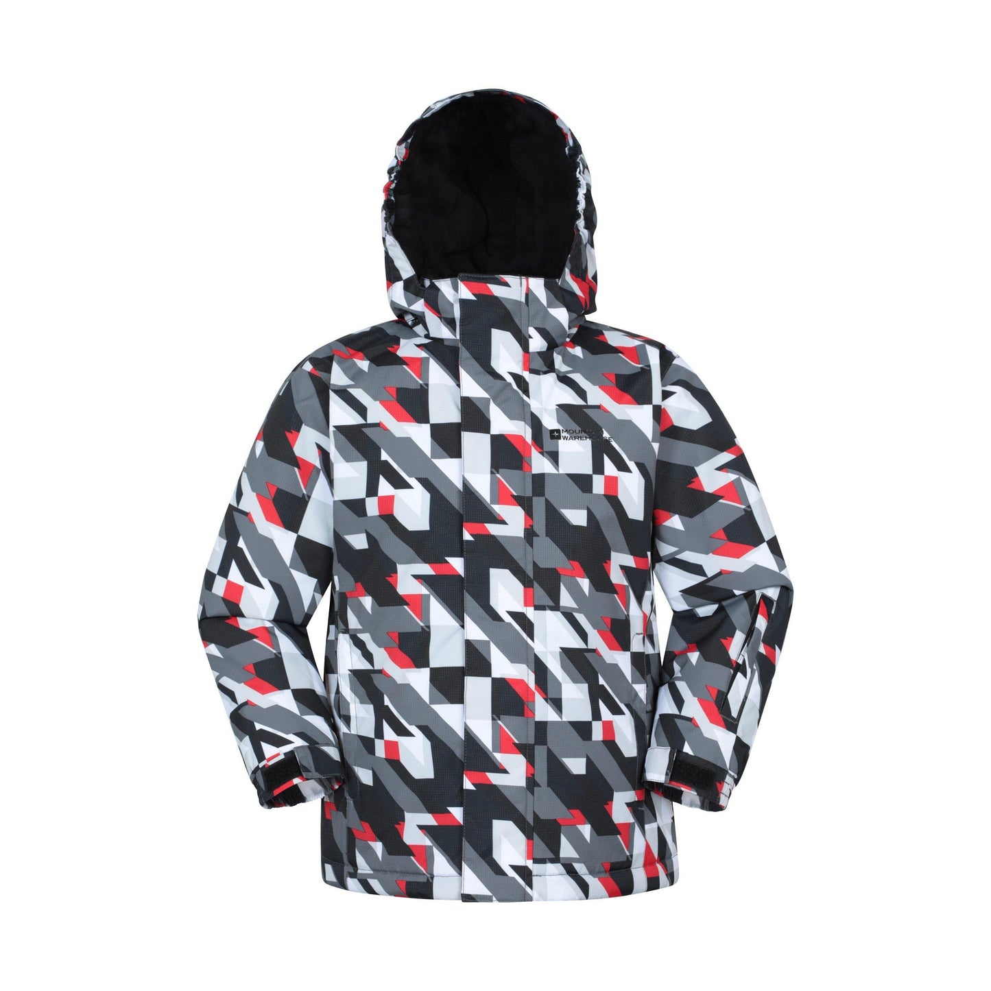 Dark Grey - Front - Mountain Warehouse Childrens-Kids Mogal Geometric Ski Jacket