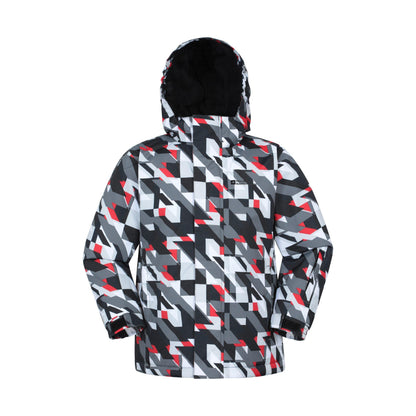 Dark Grey - Front - Mountain Warehouse Childrens-Kids Mogal Geometric Ski Jacket