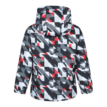 Dark Grey - Side - Mountain Warehouse Childrens-Kids Mogal Geometric Ski Jacket