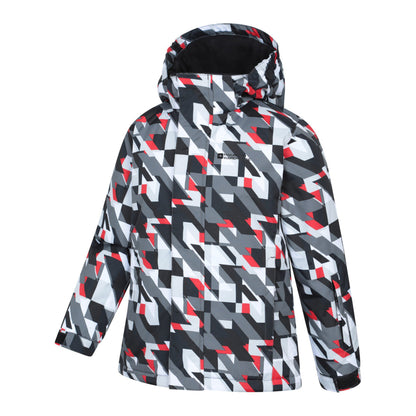 Dark Grey - Lifestyle - Mountain Warehouse Childrens-Kids Mogal Geometric Ski Jacket