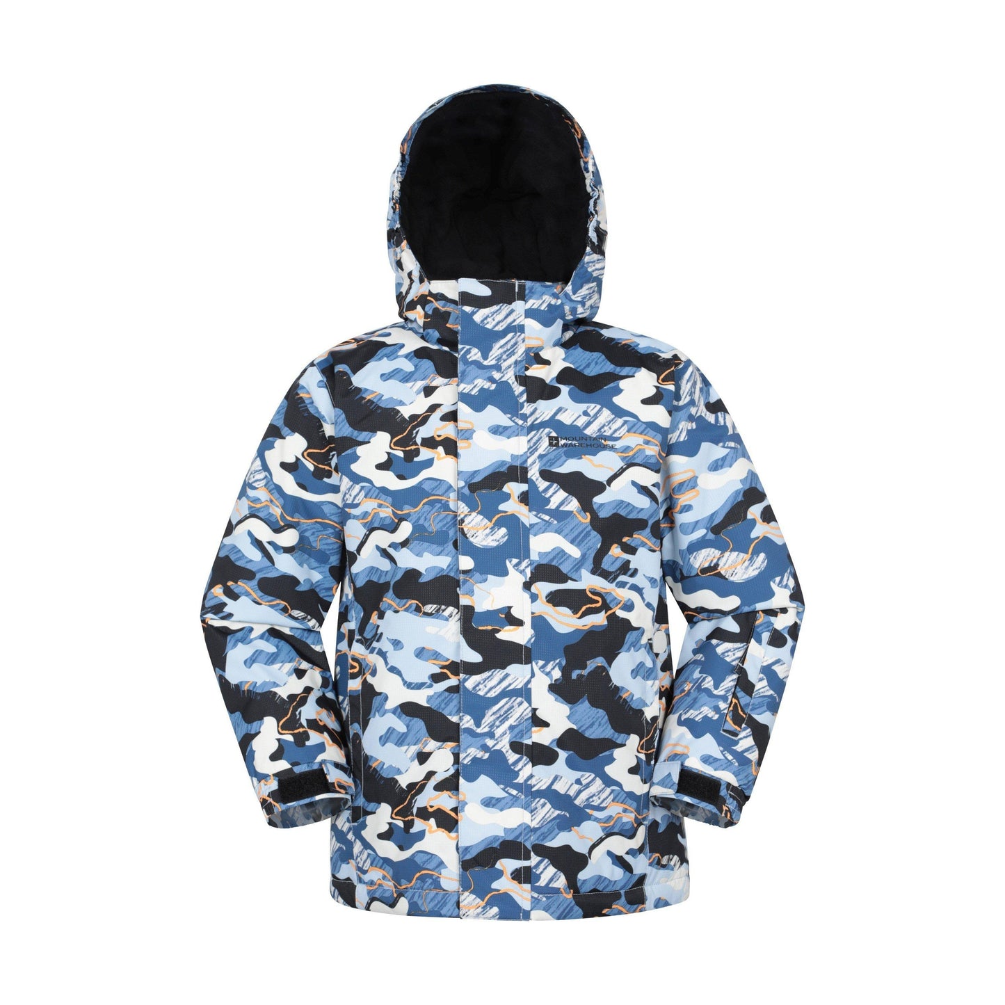 Pale Blue - Front - Mountain Warehouse Childrens-Kids Mogal Geometric Ski Jacket