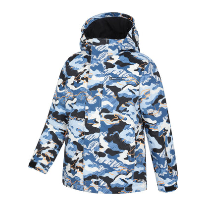 Pale Blue - Lifestyle - Mountain Warehouse Childrens-Kids Mogal Geometric Ski Jacket