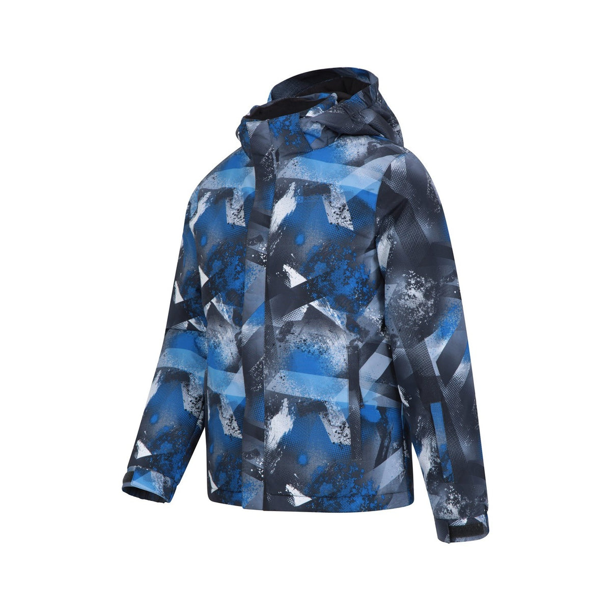 Blue - Lifestyle - Mountain Warehouse Childrens-Kids Mogal Geometric Ski Jacket