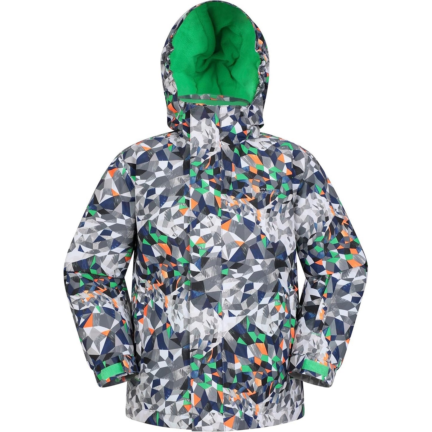 Grey - Front - Mountain Warehouse Childrens-Kids Mogal Geometric Ski Jacket