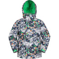 Grey - Front - Mountain Warehouse Childrens-Kids Mogal Geometric Ski Jacket