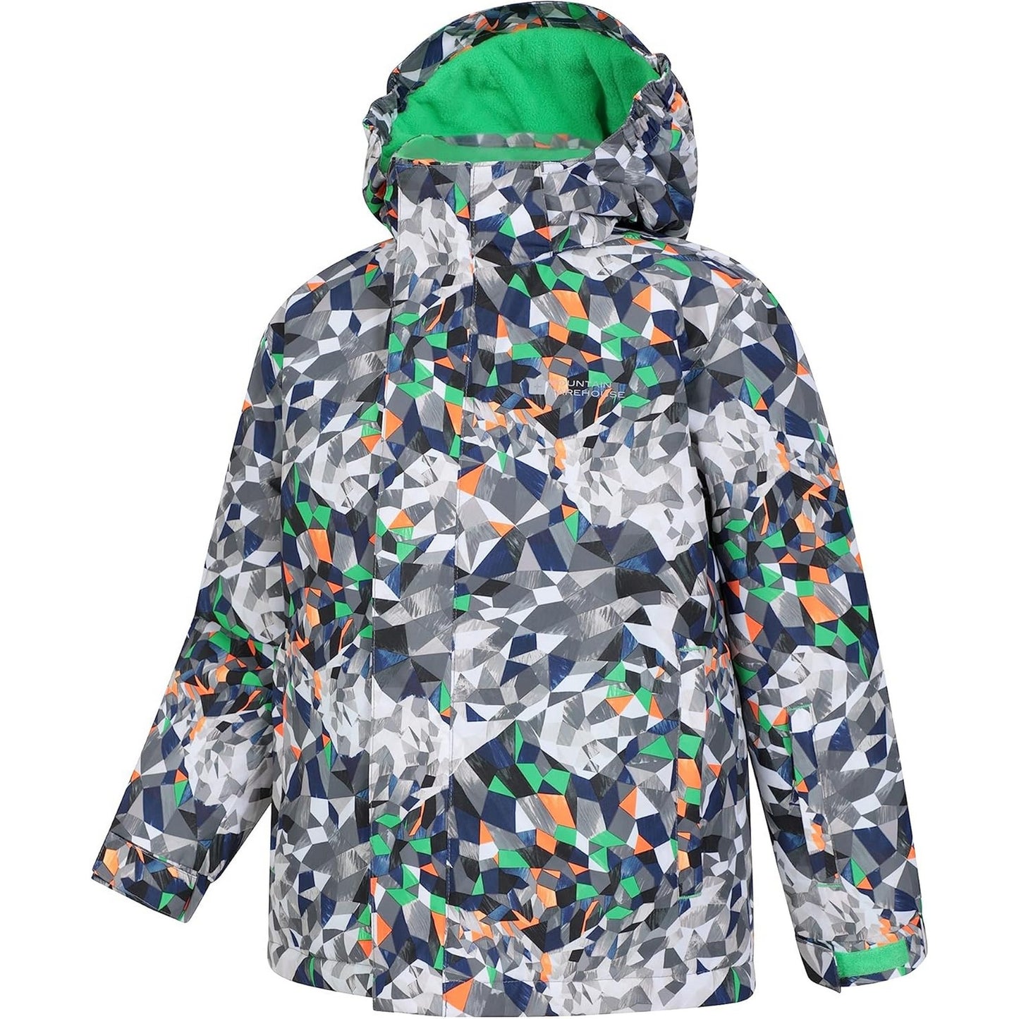 Grey - Side - Mountain Warehouse Childrens-Kids Mogal Geometric Ski Jacket