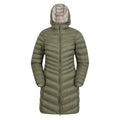 Khaki - Front - Mountain Warehouse Womens-Ladies Florence Long Padded Jacket