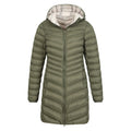 Khaki - Pack Shot - Mountain Warehouse Womens-Ladies Florence Long Padded Jacket