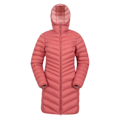 Rust - Front - Mountain Warehouse Womens-Ladies Florence Long Padded Jacket