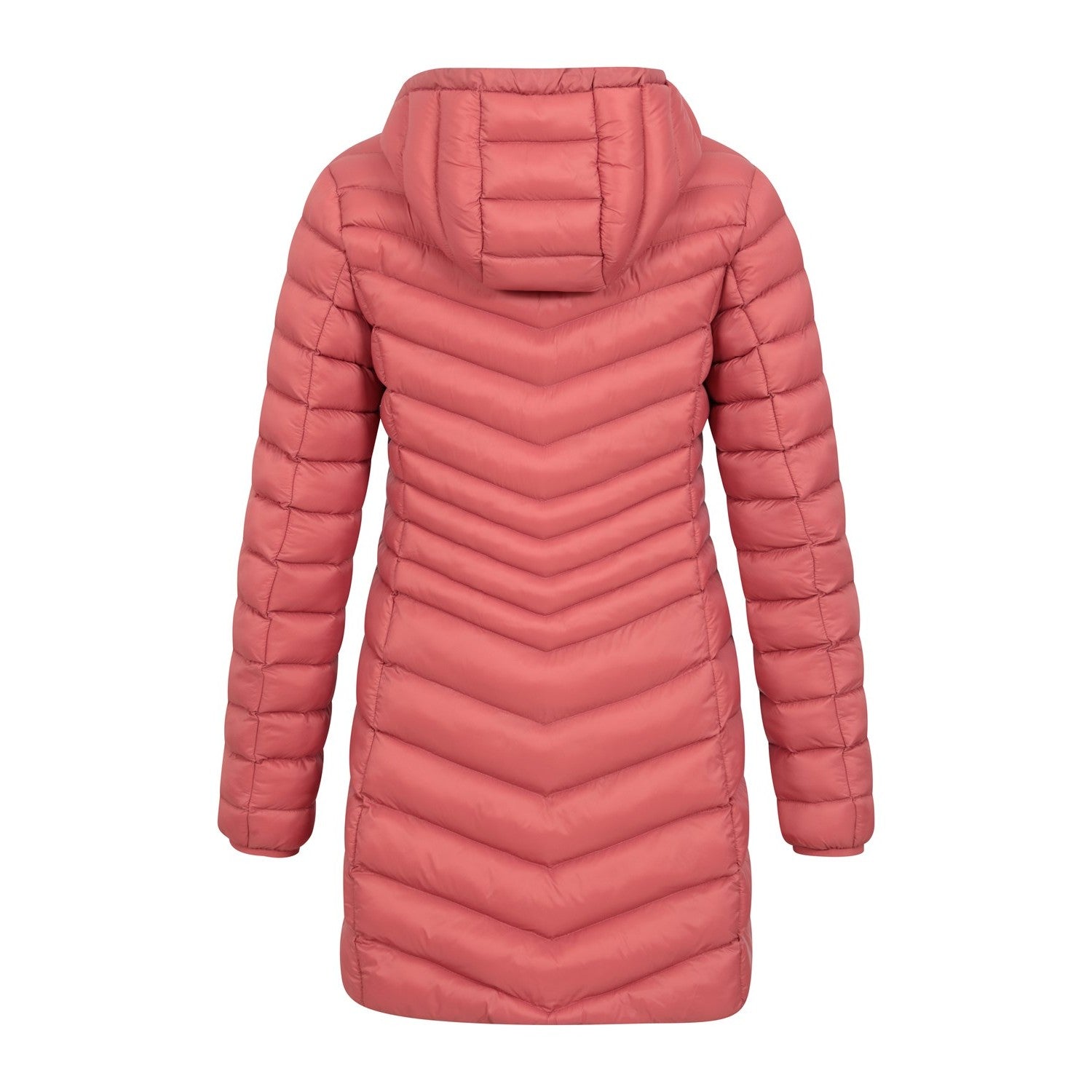 Rust - Back - Mountain Warehouse Womens-Ladies Florence Long Padded Jacket