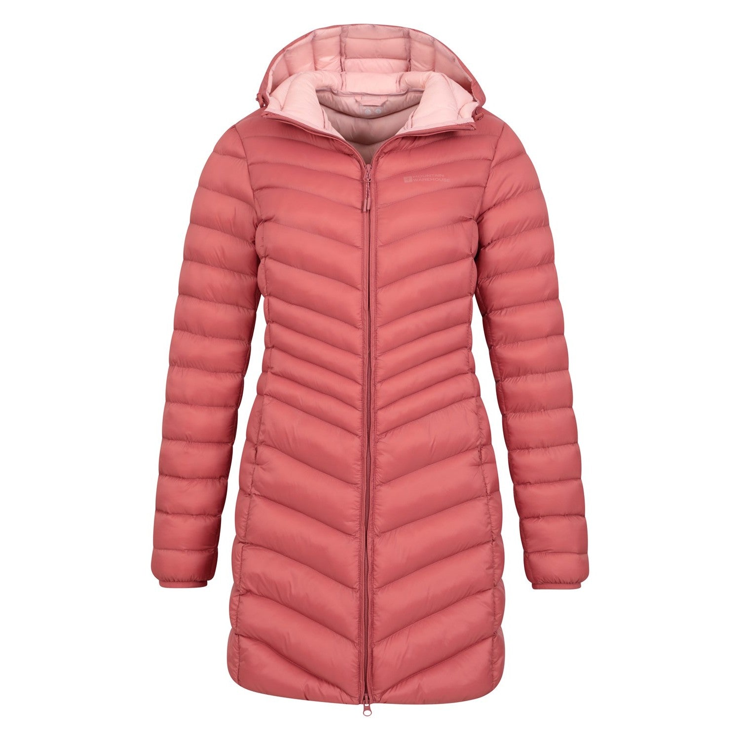 Rust - Pack Shot - Mountain Warehouse Womens-Ladies Florence Long Padded Jacket