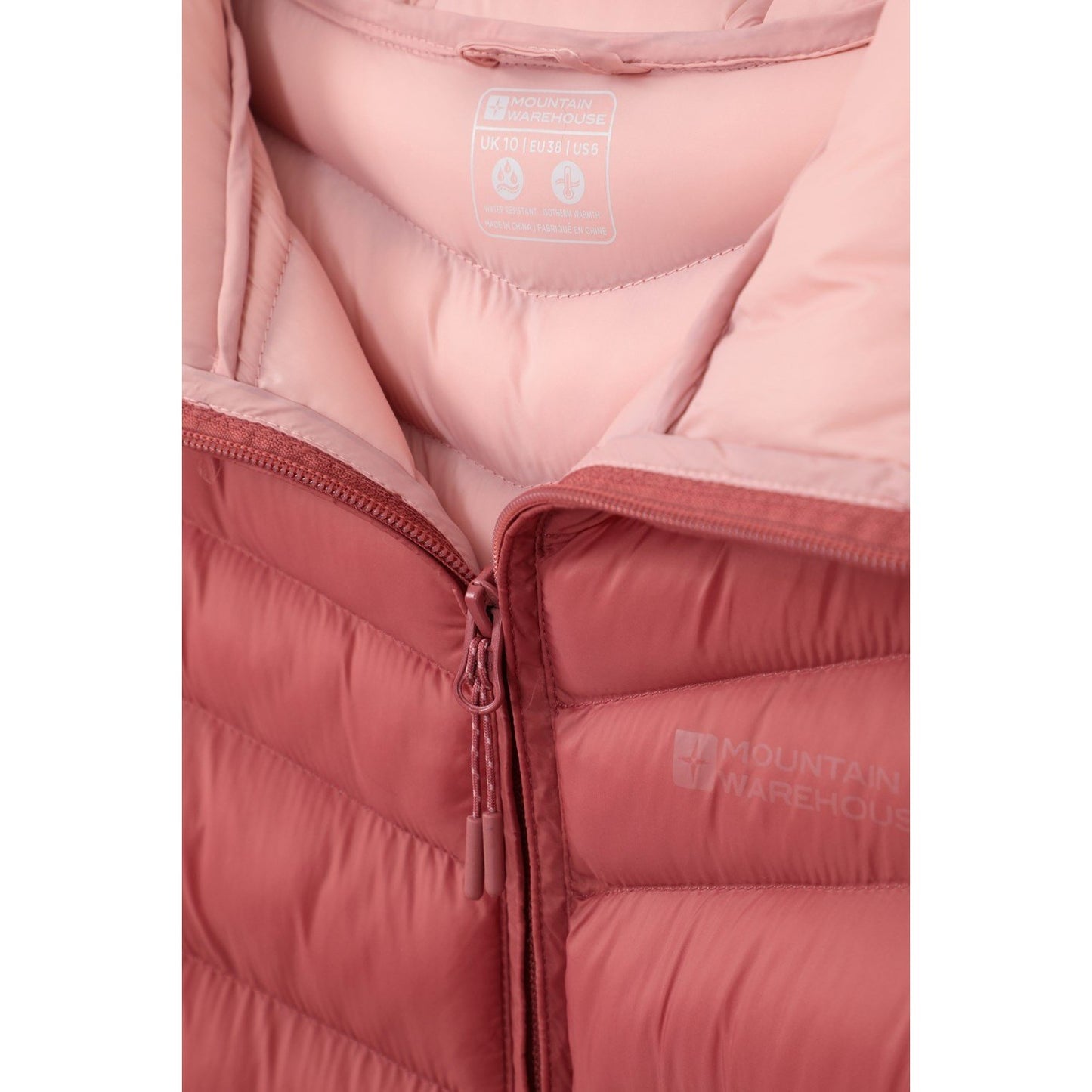 Rust - Close up - Mountain Warehouse Womens-Ladies Florence Long Padded Jacket