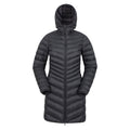 Black - Front - Mountain Warehouse Womens-Ladies Florence Long Padded Jacket