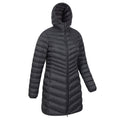 Black - Side - Mountain Warehouse Womens-Ladies Florence Long Padded Jacket