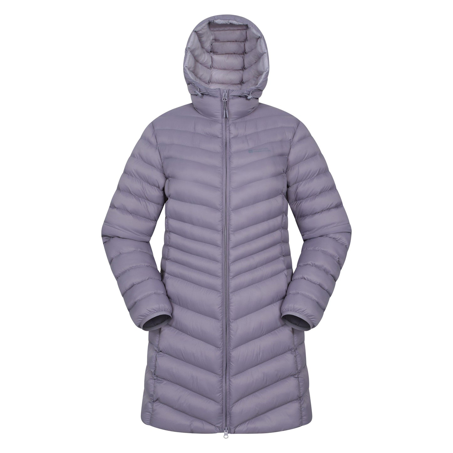 Dusky Purple - Front - Mountain Warehouse Womens-Ladies Florence Long Padded Jacket