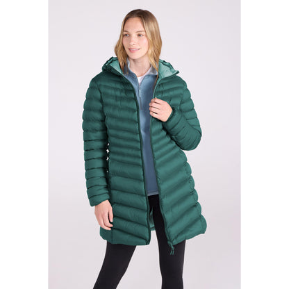 Green - Front - Mountain Warehouse Womens-Ladies Florence Long Padded Jacket