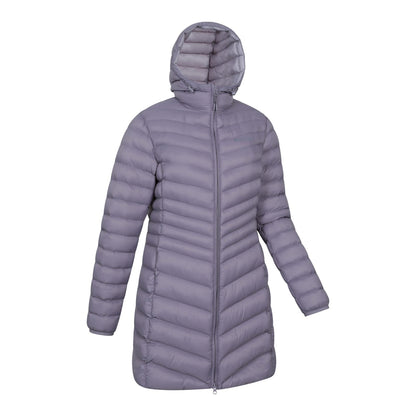 Dusky Purple - Side - Mountain Warehouse Womens-Ladies Florence Long Padded Jacket