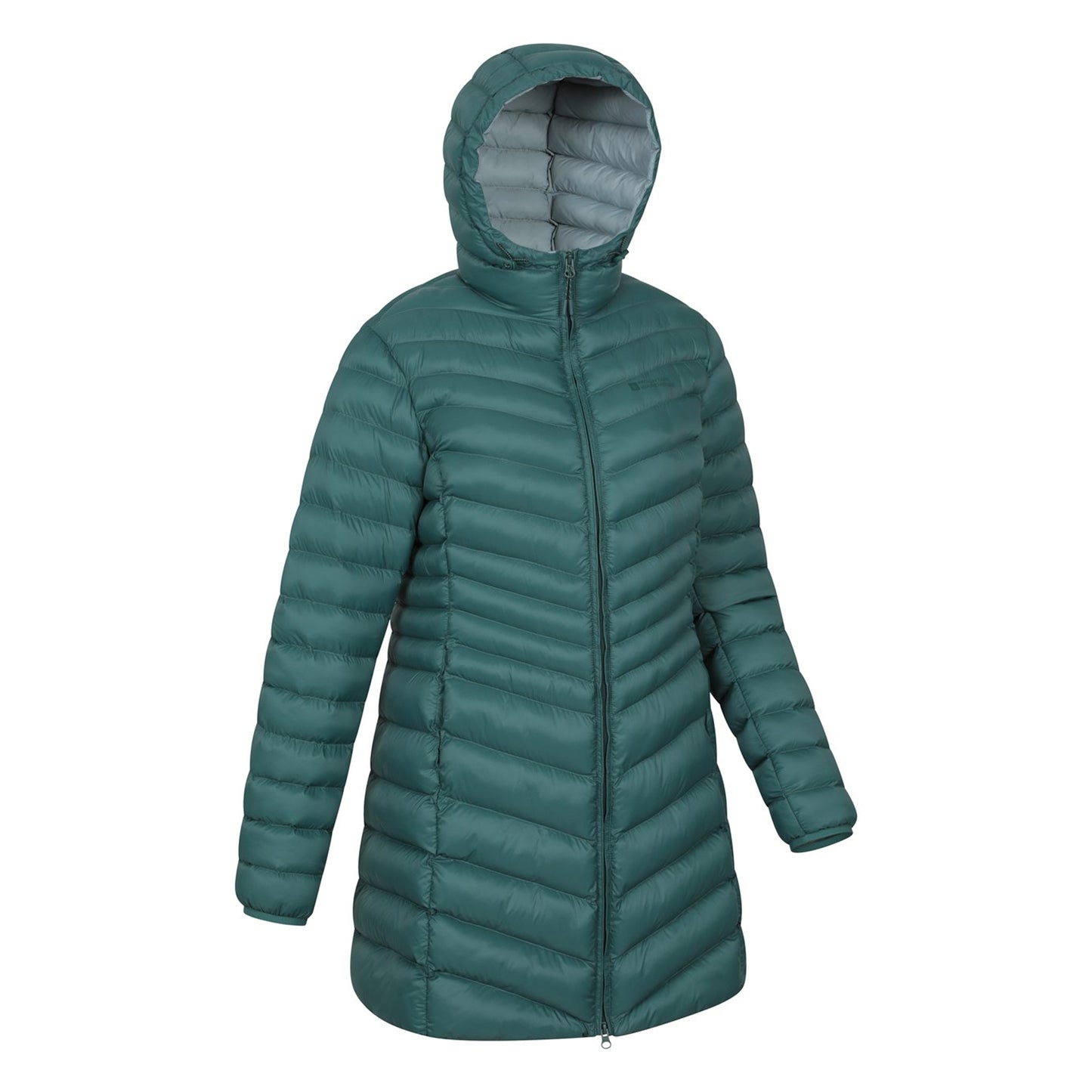 Green - Back - Mountain Warehouse Womens-Ladies Florence Long Padded Jacket