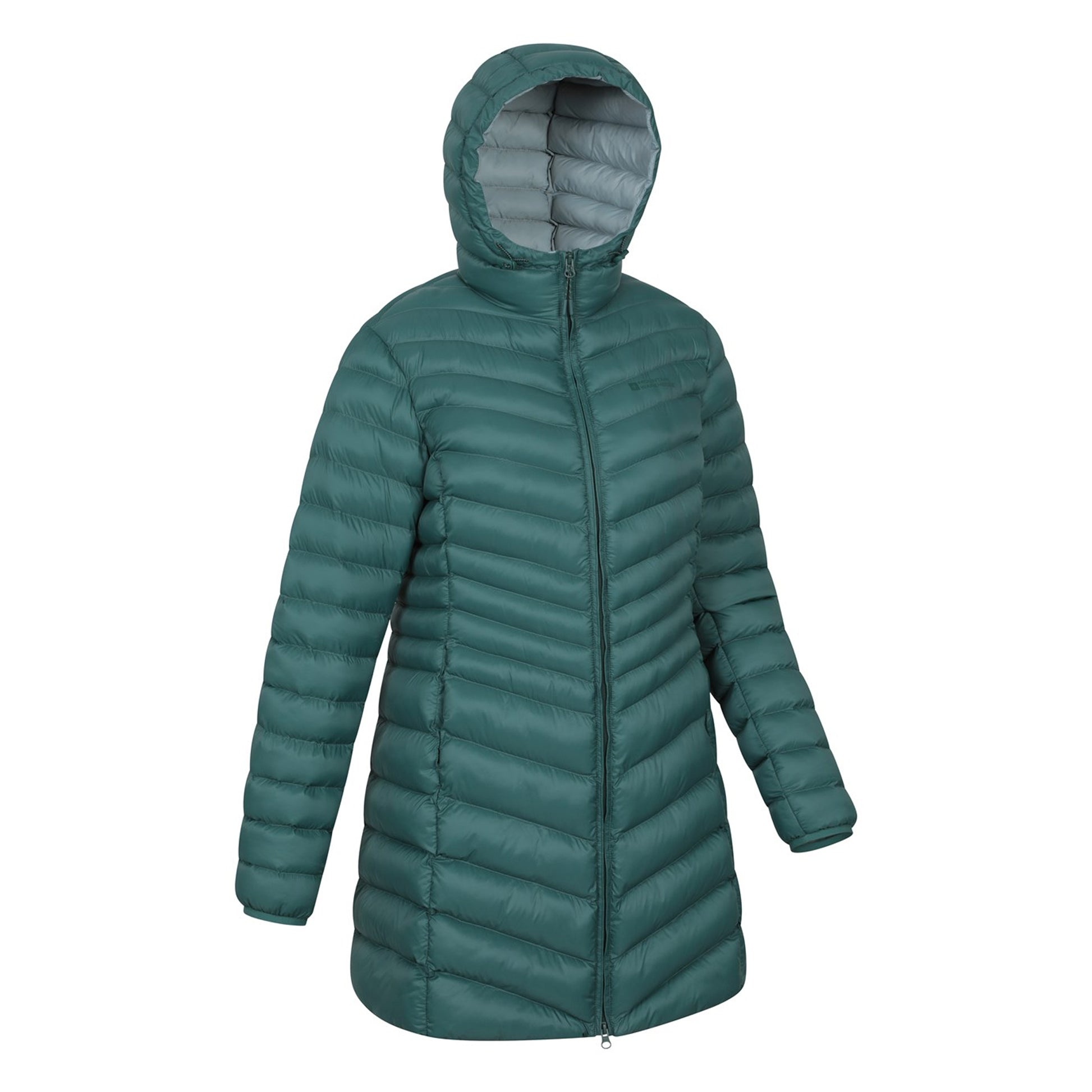 Green - Back - Mountain Warehouse Womens-Ladies Florence Long Padded Jacket