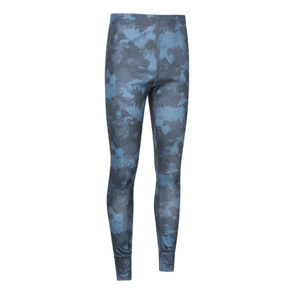 Navy - Side - Mountain Warehouse Mens Talus Dash Print Thermal Bottoms
