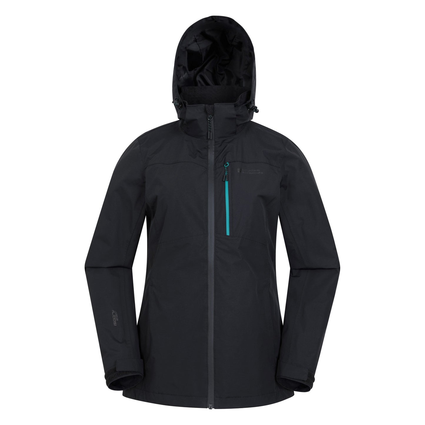 Jet Black - Front - Mountain Warehouse Womens-Ladies Rainforest II Extreme Waterproof Jacket
