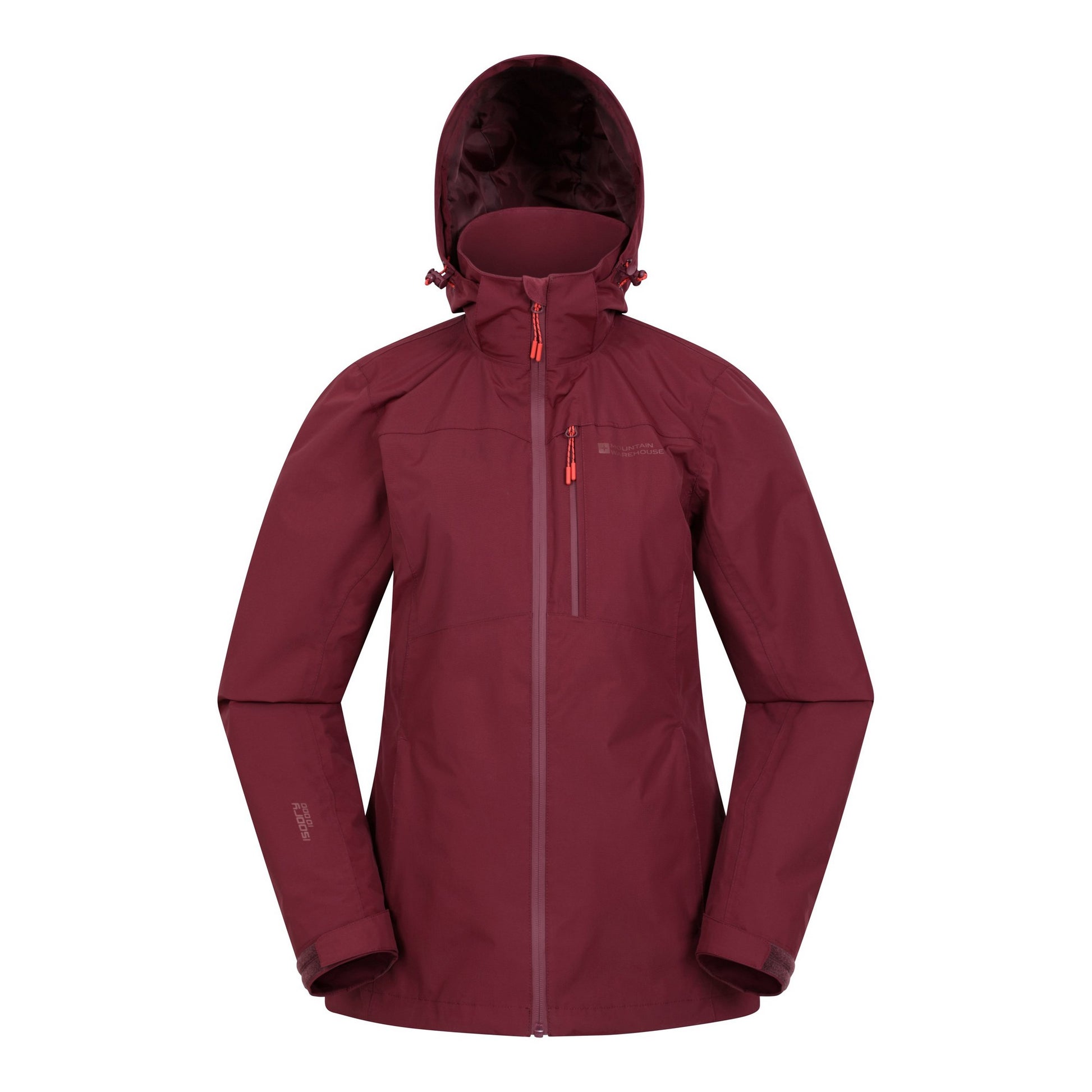 Burgundy - Front - Mountain Warehouse Womens-Ladies Rainforest II Extreme Waterproof Jacket