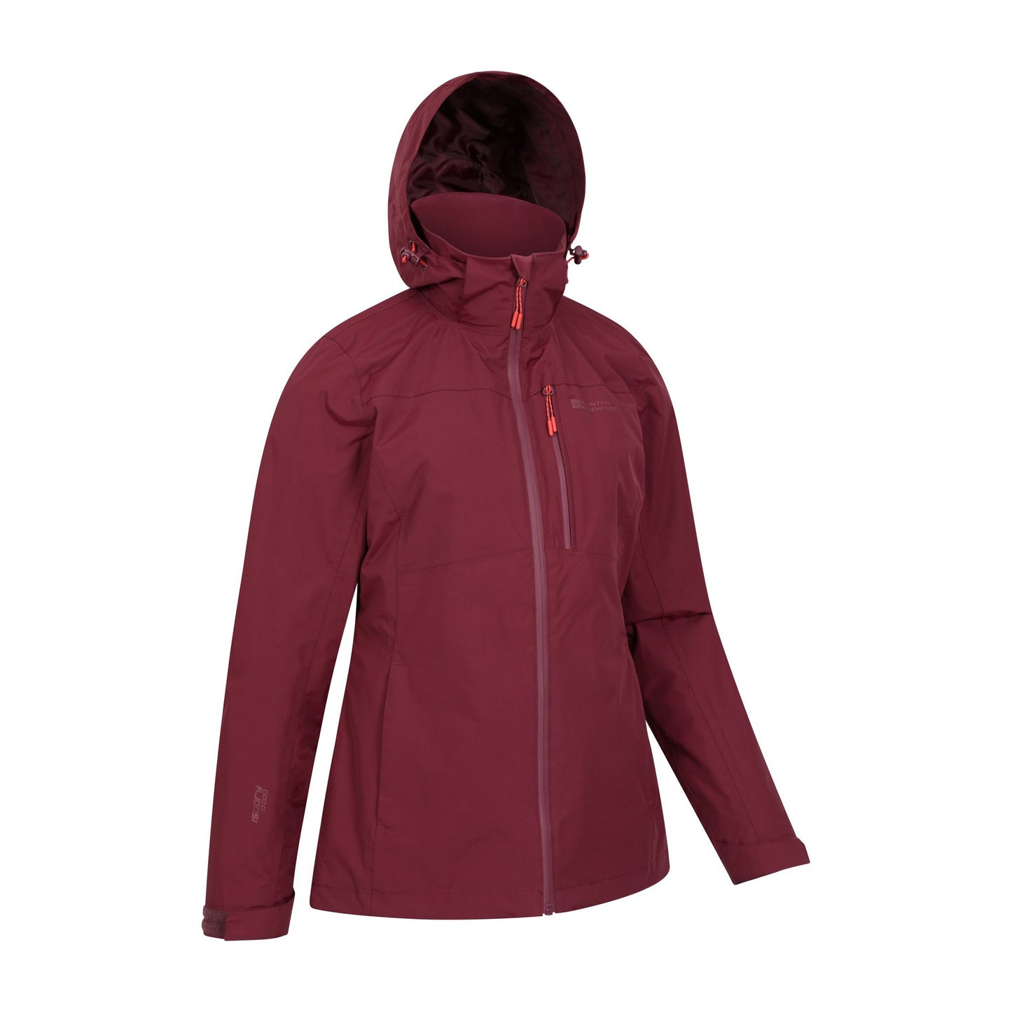 Burgundy - Side - Mountain Warehouse Womens-Ladies Rainforest II Extreme Waterproof Jacket