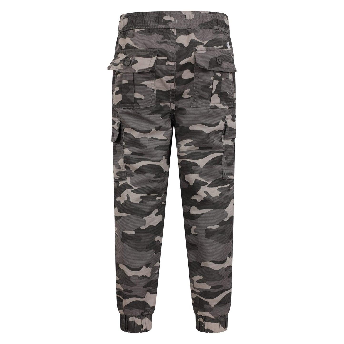 Black - Back - Mountain Warehouse Childrens-Kids Camo Anti-Stain Cargo Trousers