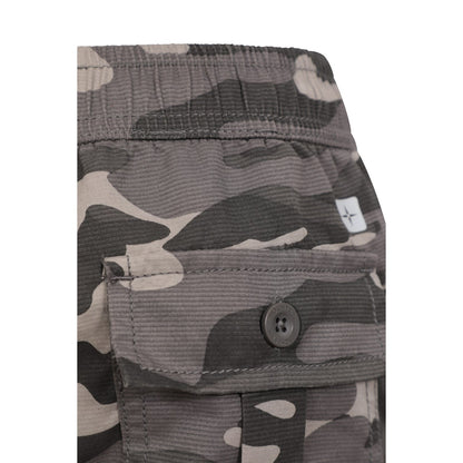 Black - Pack Shot - Mountain Warehouse Childrens-Kids Camo Anti-Stain Cargo Trousers