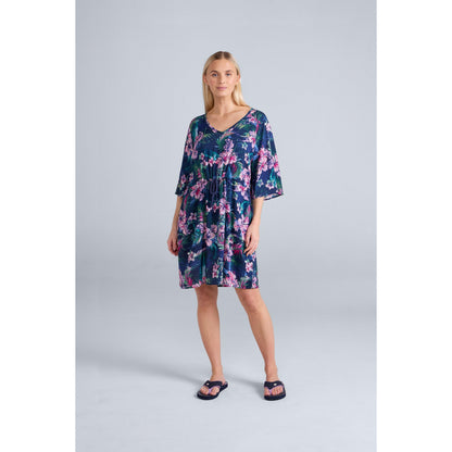Dark Blue - Front - Animal Womens-Ladies Jasmine Kaftan