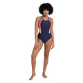 Navy - Close up - Mountain Warehouse Womens-Ladies Take The Plunge One Piece Swimsuit