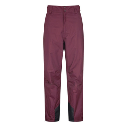Burgundy - Front - Mountain Warehouse Mens Gravity Ski Trousers