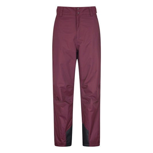 Burgundy - Front - Mountain Warehouse Mens Gravity Ski Trousers