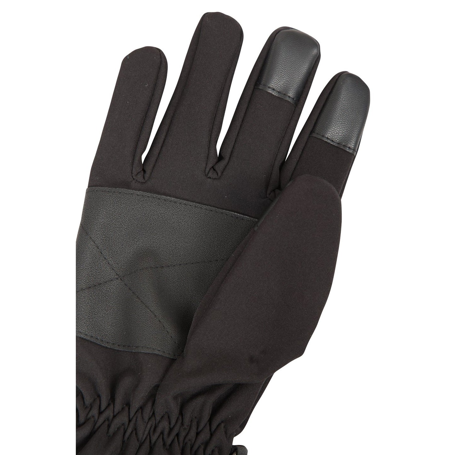 Black - Side - Mountain Warehouse Mens Windproof Water Repellent Winter Gloves