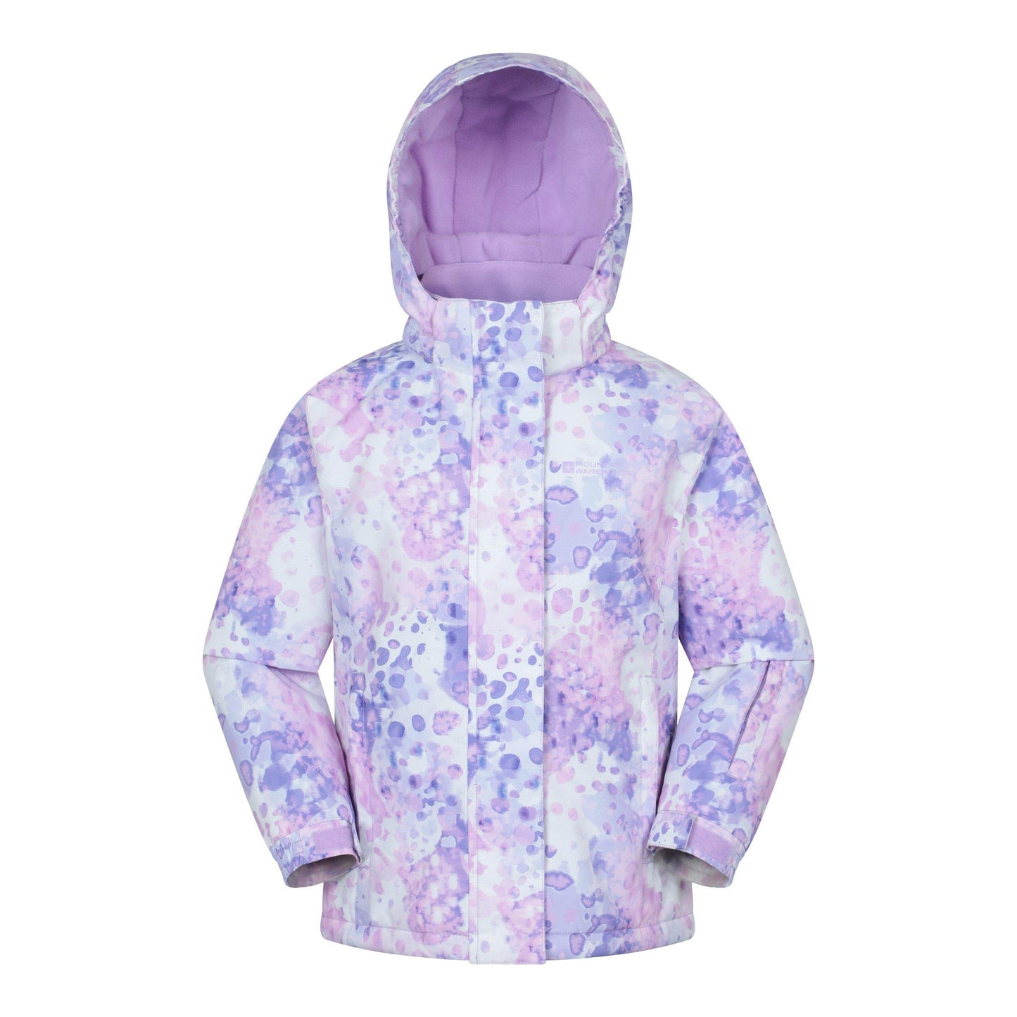Pink - Front - Mountain Warehouse Childrens-Kids Snowdrop Watercolour Ski Jacket