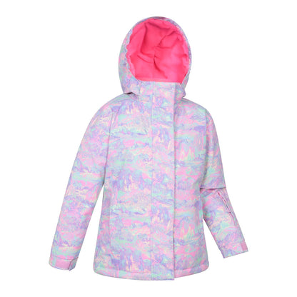 Pale Blue - Back - Mountain Warehouse Childrens-Kids Snowdrop Watercolour Ski Jacket