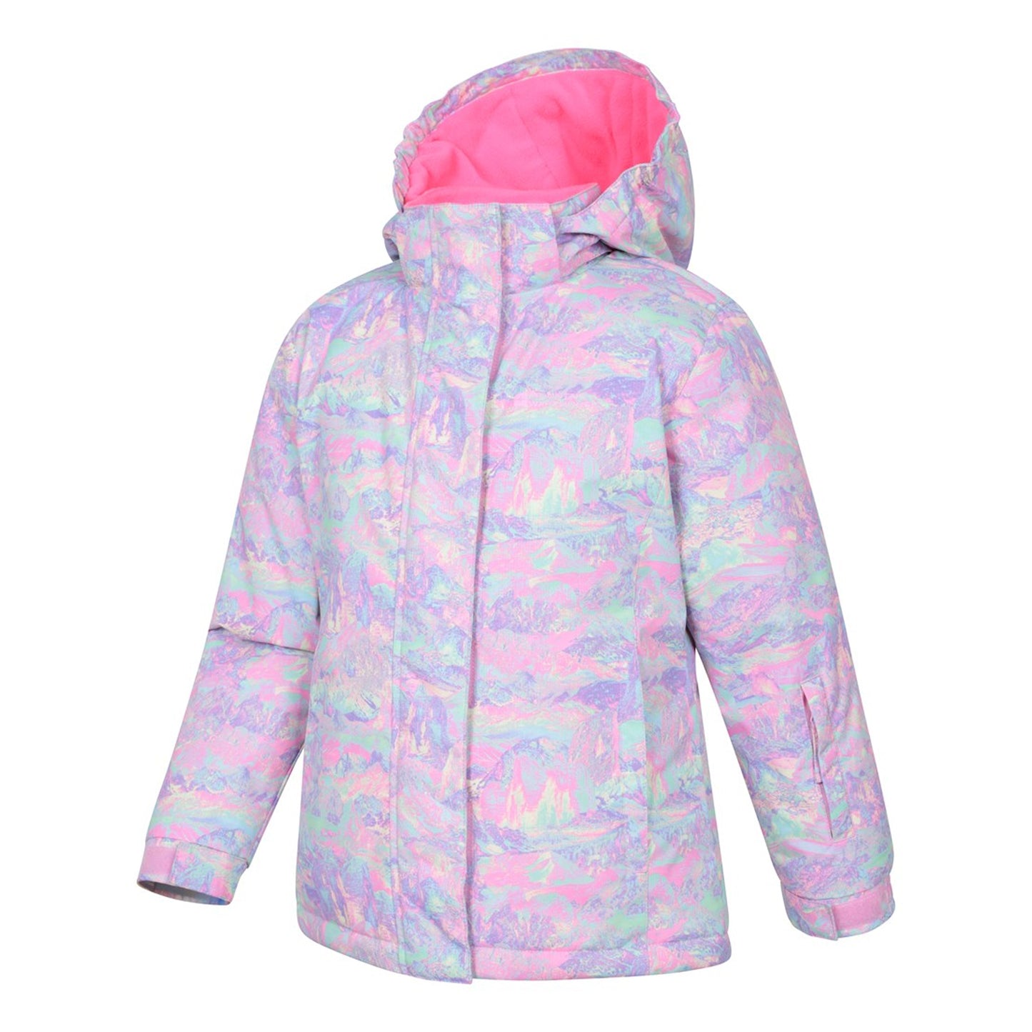 Pale Blue - Lifestyle - Mountain Warehouse Childrens-Kids Snowdrop Watercolour Ski Jacket