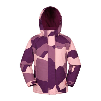 Berry - Front - Mountain Warehouse Childrens-Kids Snowdrop Watercolour Ski Jacket