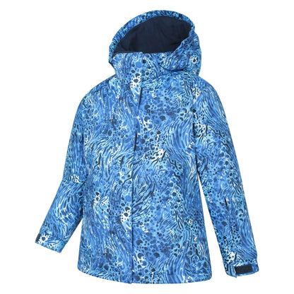 Blue - Lifestyle - Mountain Warehouse Childrens-Kids Snowdrop Watercolour Ski Jacket